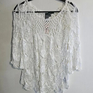 Sloni Crochet White Top NWT 1X